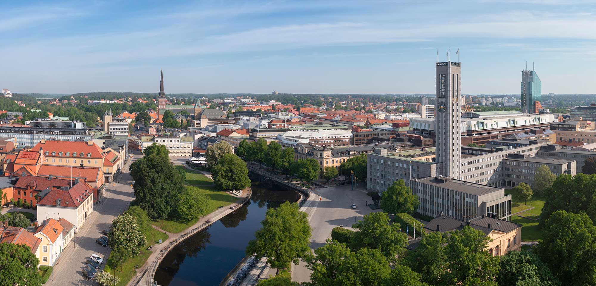 Flygbild över Västerås stad